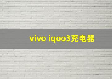 vivo iqoo3充电器